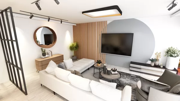 3D látványterv - Loft enteriőr